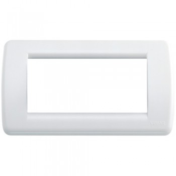 16764.01 Рамка Idea Rondo Бриллиантовый белый 4 модуля Vimar фото