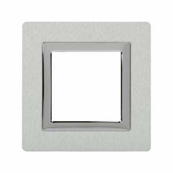 Рамка из алюминия серая 2 модуля DKC Avanti 4404832 фото