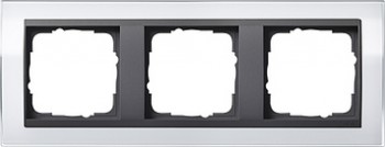 0213728 Рамка Event Clear Белый / Черный 3-постовая Gira фото