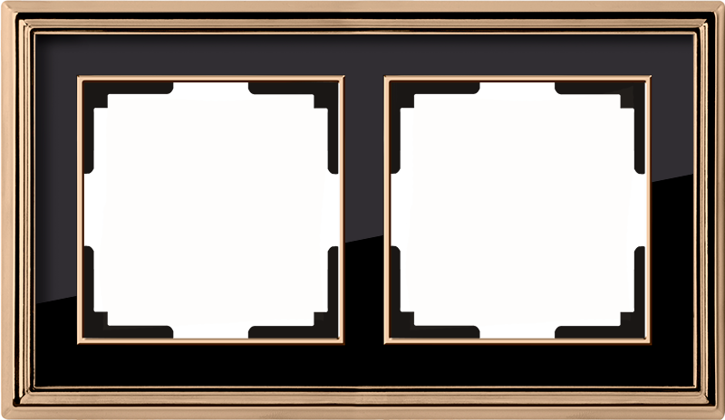 

WL17-Frame-02 Рамка на 2 поста (золото/черный) Palacio Werkel a037673, Palacio WL17-Frame-02 a037673