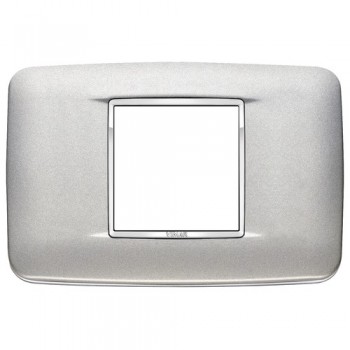 Рамка 2 модуля, серебро матовое Vimar Eikon Chrome Round 20682.C13 фото