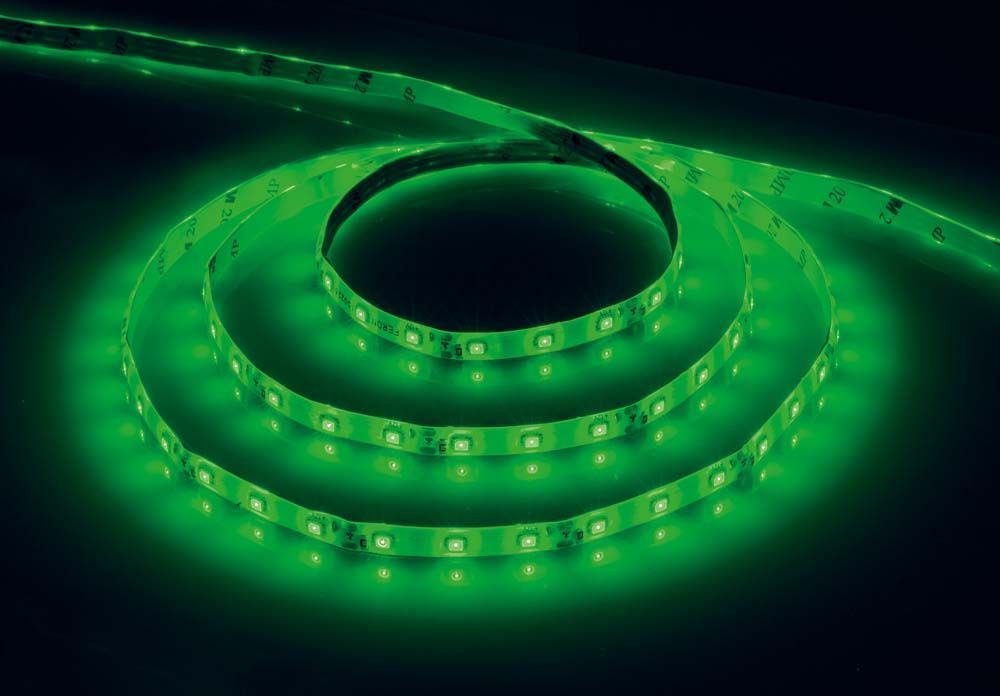 

Лента светодиодная 60SMD(2835)/m 4.8W/m 12V Feron 27675, Зелёный, 27675