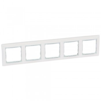 774465 Рамка Valena Белый кристалл 5-постовая Legrand фото