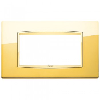 20654.G24 Рамка Eikon Chrome Classica Золото глянцевое 4 модуля Vimar фото