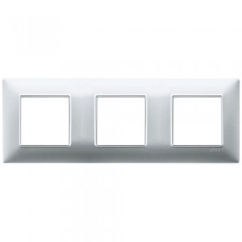 14644.20 Рамка Plana Серебро матовое 6 модулей Vimar фото