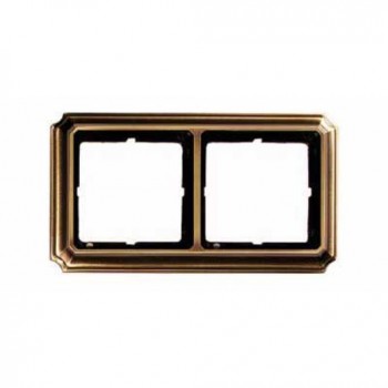 MTN483243 Рамка Antik Античная латунь 2-постовая Merten фото