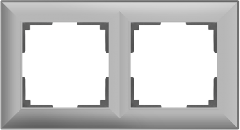 W0022206 Рамка на 2 поста (серебряный) Fiore Werkel a051024 a051024 фото