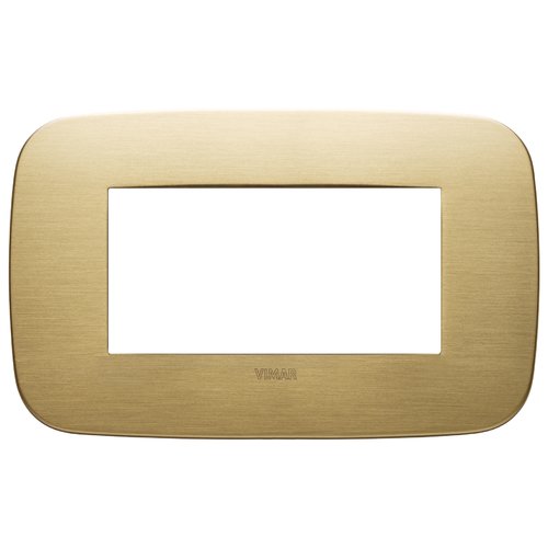 

19684.12 Рамка Arke Round Обработанная щеткой латунь 4 модуля Vimar, Arke Round 19684.12