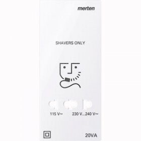 

MTN213625 Центр. плата розетки для электробритвы ак.белый Merten, M-Smart MTN213625