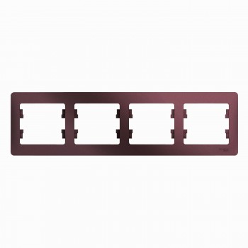 Рамка Баклажановый 4-постовая Systeme Electric (Schneider Electric) Glossa GSL001104 фото