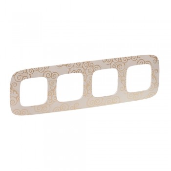 754354 Рамка Valena Allure Нарцисс золото 4-постовая Legrand фото