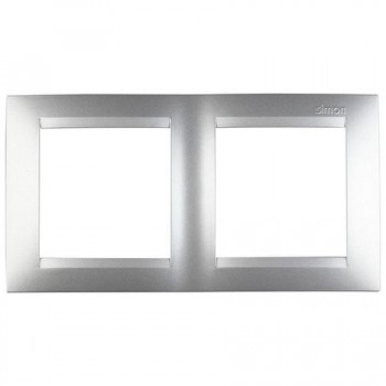 1500620-033 Рамка универсальная, 2 поста, алюминий Simon 15 фото