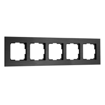 Рамка на 5 постов AluMax (черный алюминий) Werkel a069966 W0053508 фото