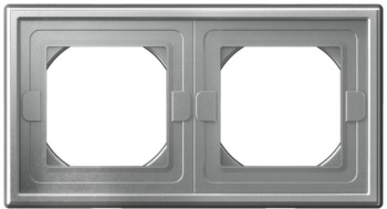 Рамка двухпостовая влагозащищенная Алюминий Systeme Electric (Schneider Electric) Art Gallery GAL440302 фото