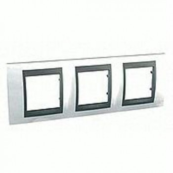 MGU66.006.292 Рамка Unica Top Нордик / Графит 3-постовая Schneider Electric фото