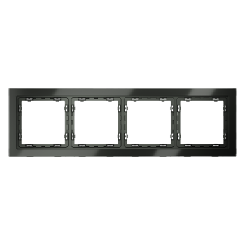 Рамка на 4 поста, титан, стекло Voltum S70 VLS110406 фото