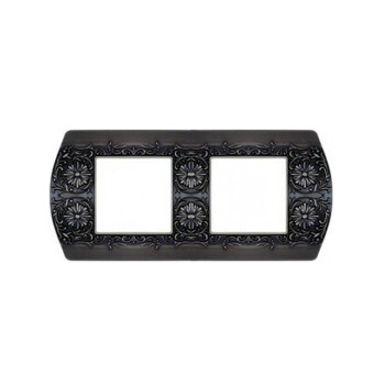 FD01422GR Рамка Sanremo graphite 2-постовая гор/верт. Fede фото