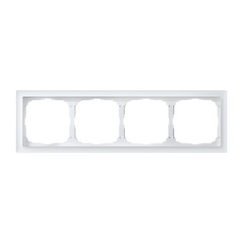 Рамка 4 поста матовое органическое стекло белый Systeme Electric Artgallery pure GAL330104 фото