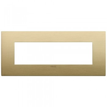 19657.12 Рамка Arke Classic Обработанная щеткой латунь 7 модулей Vimar фото