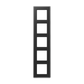 AV585GLMSW Рамка A VIVA стекло цвет черный 5-постовая Jung фото