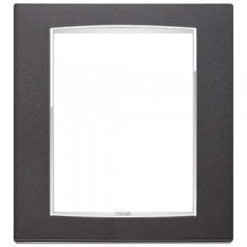 20668.C15 Рамка Eikon Chrome Classica Антрацит матовый 8 модулей Vimar фото