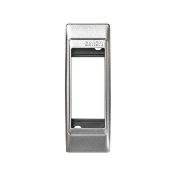 82615-63 Рамка, 1 пост, 32*90мм, (+суппорт), узкий модуль, Simon 82 Centralizations, алюминий фото