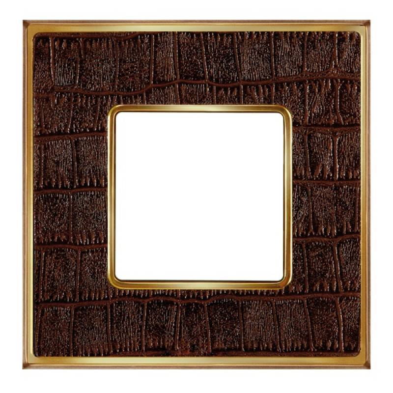 

FD01321AOB Рамка Vintage Tapestry Коричневый / Золото 1-постовая Fede, Vintage Tapestry FD01321AOB