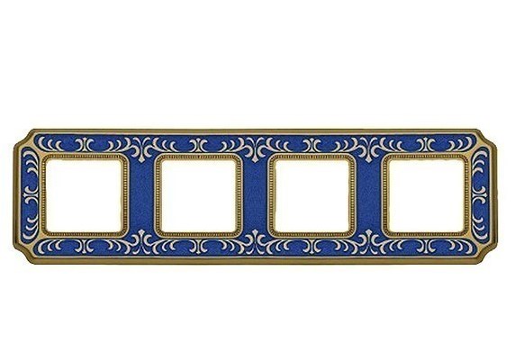 

FD01354AZEN Рамка Smalto Italiano Siena Blue sapphire 4-постовая Fede, Smalto Italiano Siena FD01354AZEN