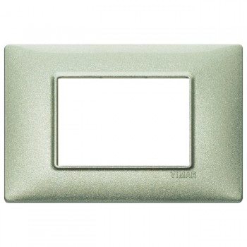 14653.72 Рамка Plana Зеленый метализированный 3-модульная Vimar фото