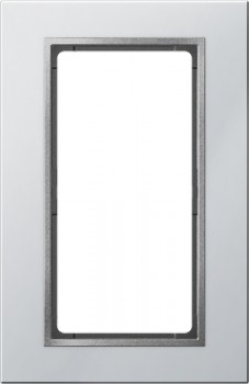 13096414 Рамка с большим вырезом B.7 Алюминий, стекло 2-постовая Berker фото