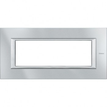 HA4806HC Рамка Axolute Квадрат Алюминий монохром 1-постовая 6-модульная Bticino фото