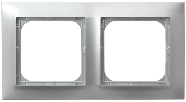 

R-2Y/18 Рамка Ospel Impresja Серебро 2-постовая, R-2Y/18