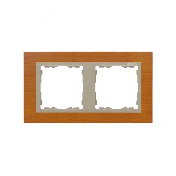 82927-66 Рамка декоративная, 2 поста, Simon 82 Nature, Дерево, дуб-шампань фото
