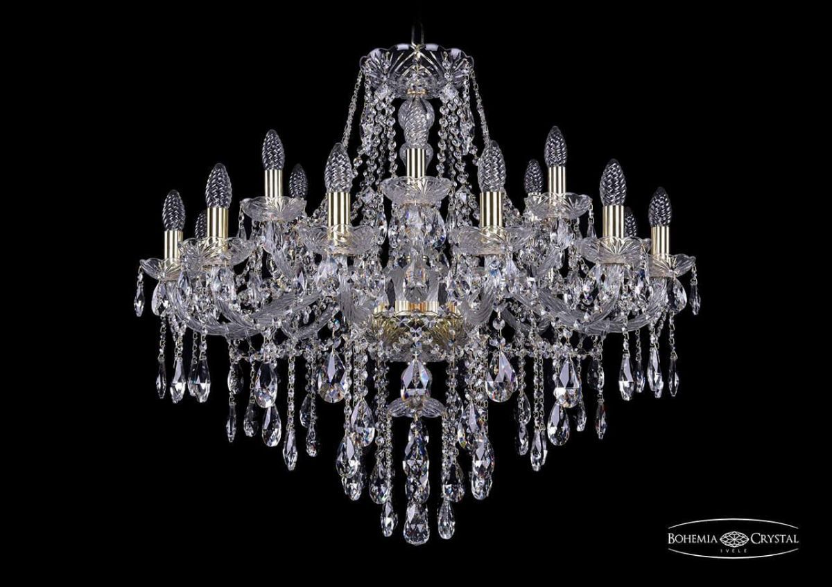 

Подвесная люстра Bohemia Ivele 1415/12+6/300/G, Золотой, 1415 1415/12+6/300/G