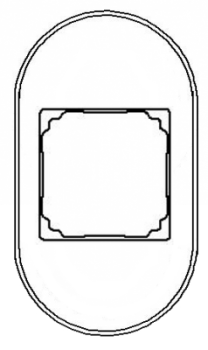 35821202 Рамка с квадратным вырезом Venezia Oval Дерево ореха 1-постовая Fontini фото