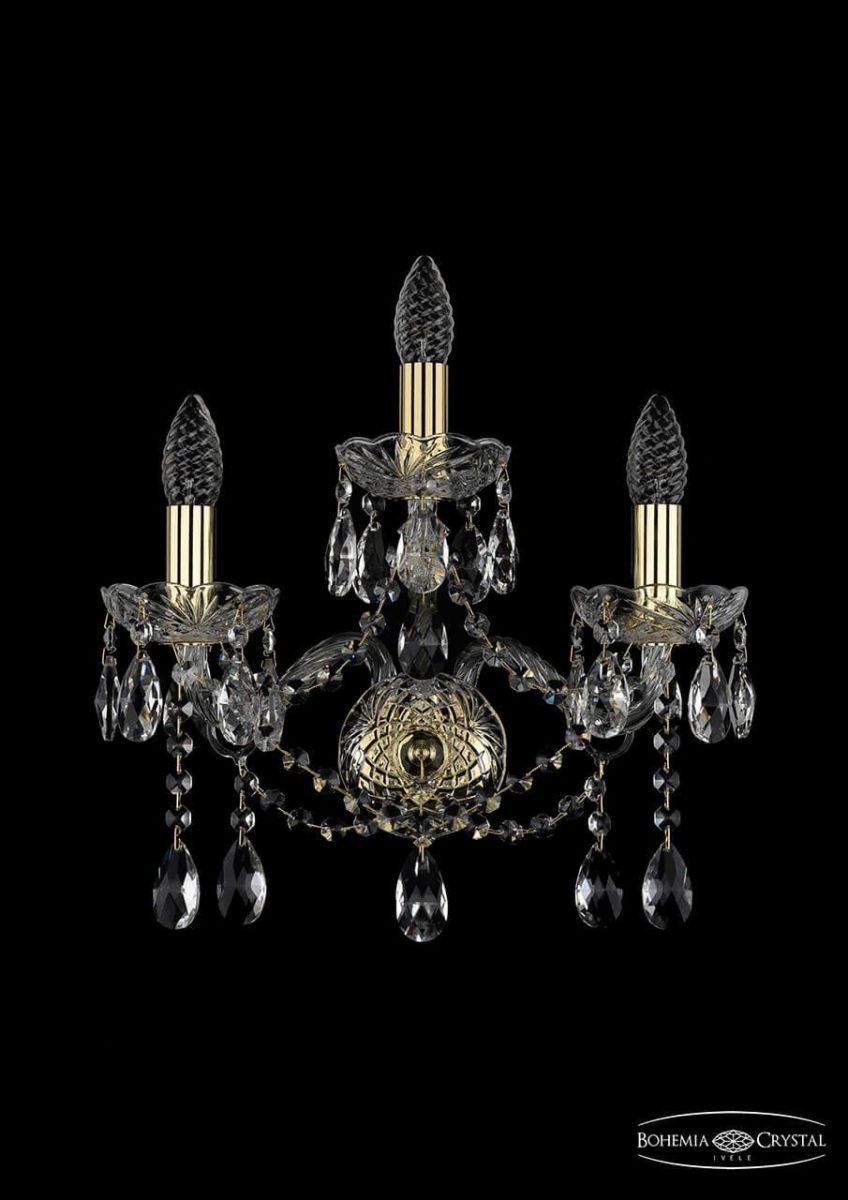 

Бра Bohemia Ivele 1413B/2+1/165/G, Золотой, 1413 1413B/2+1/165/G