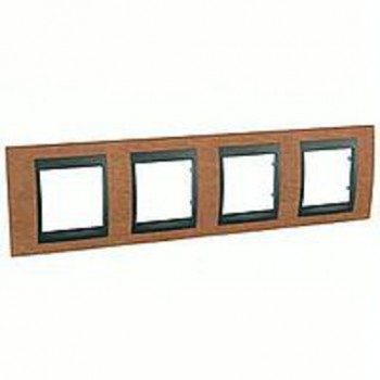 Рамка 4-постовая, вишня/графит Schneider Electric Unica Top MGU66.008.2M2 фото