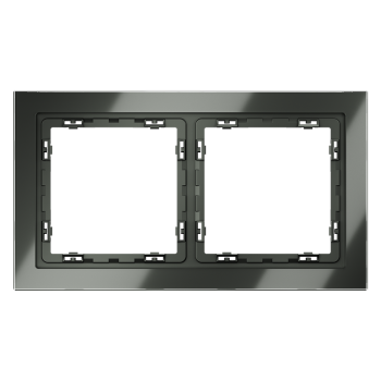 Рамка на 2 поста, титан, стекло Voltum S70 VLS110206 фото