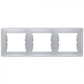 SDN5800560 Рамка Sedna Алюминий 3-постовая Schneider Electric фото