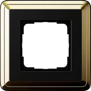 0211632 Рамка Classix Латунь / Черный 1-постовая Gira фото