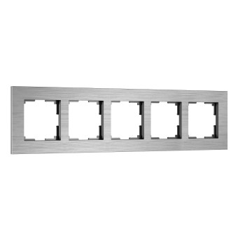 Рамка на 5 постов AluMax (алюминий) Werkel a069965 W0053506 фото