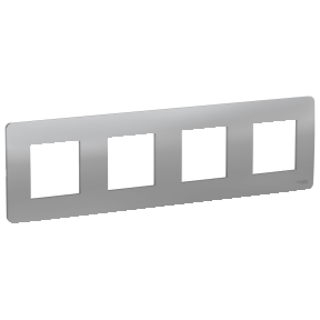 NU200830 Рамка Unica Studio Алюминий 4-постовая Schneider Electric фото