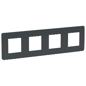 NU200854 Рамка Unica Studio Антрацит 4-постовая Schneider Electric фото