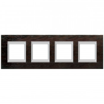 HA4802/4LWE Рамка Axolute Квадрат Венге 2+2+2+2 модуля вертикальная Bticino фото