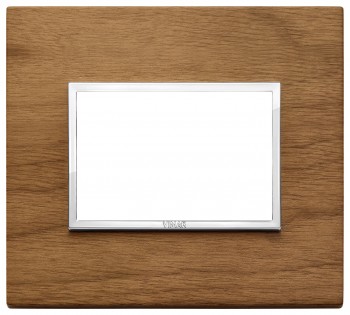 21653.31 Рамка Eikon Evo Итальянский орех 3-модульная Vimar фото