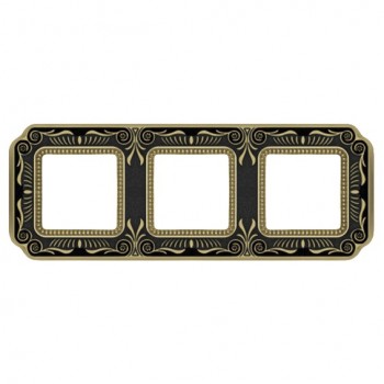 FD01363NEEN Рамка Smalto Italiano Firenze Jet black 3-постовая Fede фото