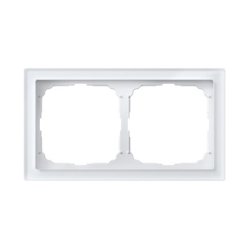 Рамка 2 поста органическое стекло белый Systeme Electric Artgallery pure GAL320102 фото