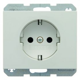 

41357009 Штепсельная розетка SCHUKO цвет: полярная белизна, с блеском K.1 Berker, K.1 41357009