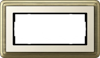 1002623 Рамка Classix Бронза / Кремовый 2-постовая Gira фото