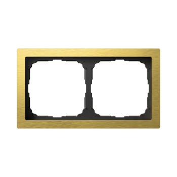 Рамка 2 поста металл золото Systeme Electric Artgallery pure GAL312402 фото